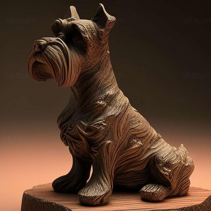 3D model Zwergschnauzer dog (STL)